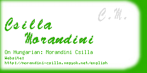 csilla morandini business card